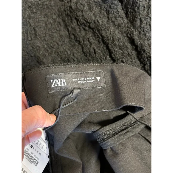 NWT 2021 ZARA Black Strapless Lace Midi Dress S - Picture 9 of 12